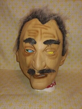 Vintage Y2k Old Man Halloween Creepy Cosplay Mask Costume